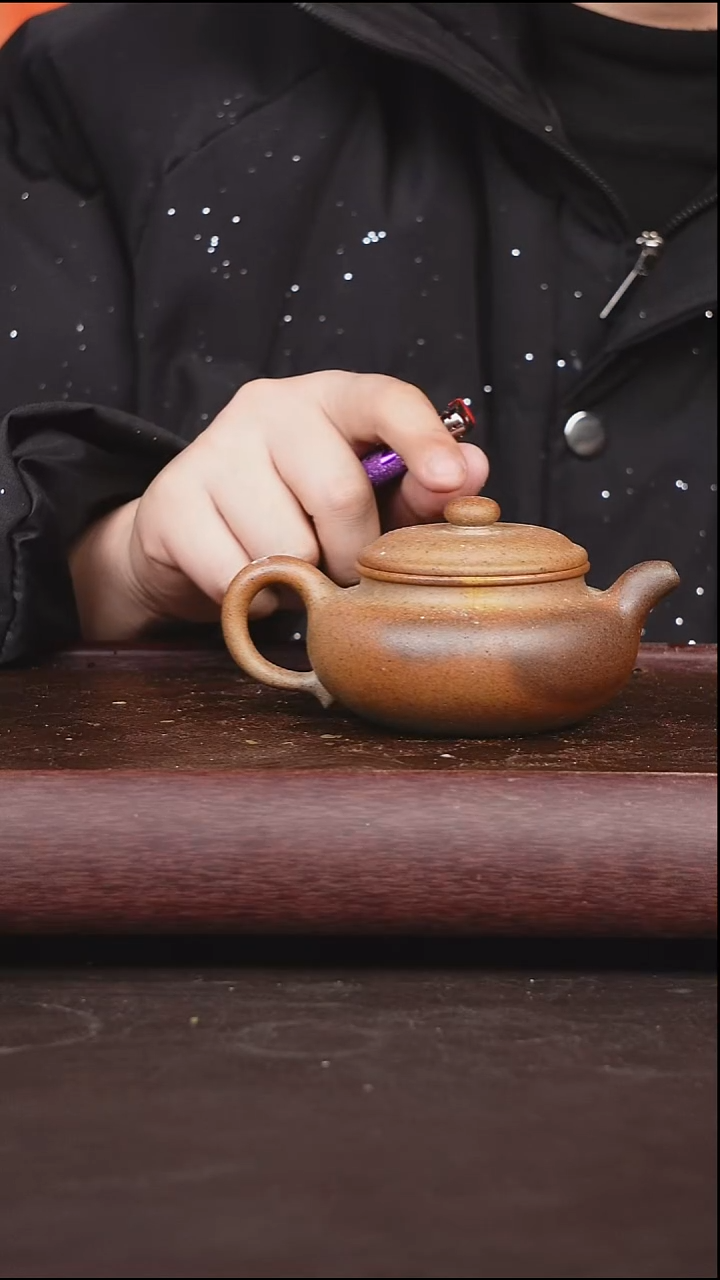 茶壶紫砂柴烧 微瑕壶