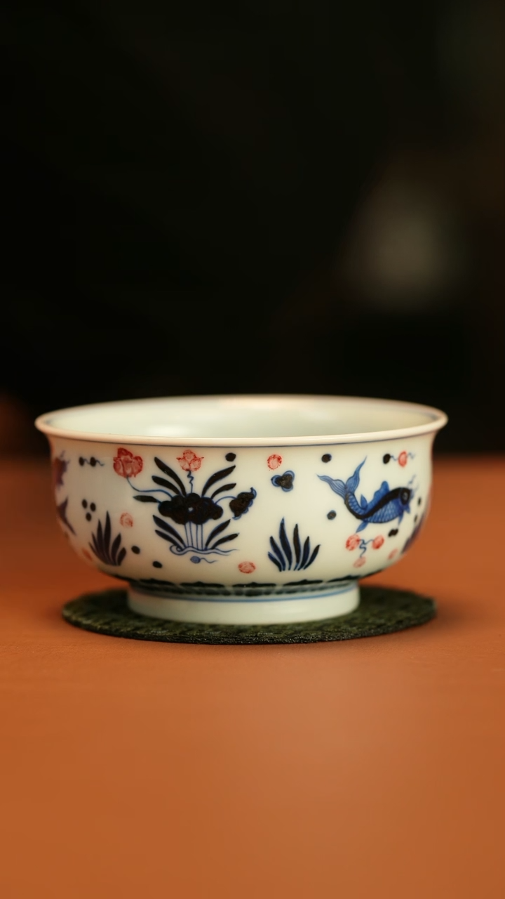 【闪购商品】青花原矿釉里红如市杯