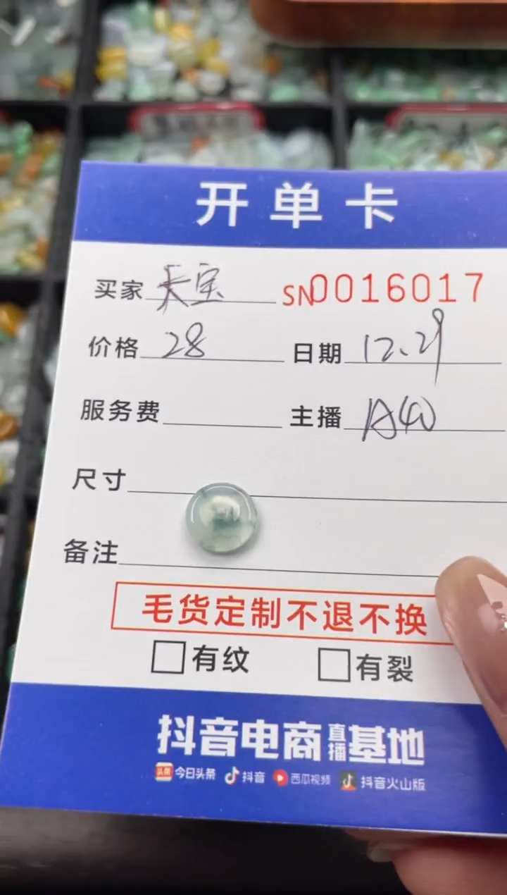 颈饰未镶嵌翡翠大*16017