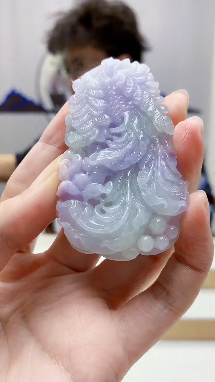 未镶嵌定制翡翠4688zm-毛货挂件213凤凰