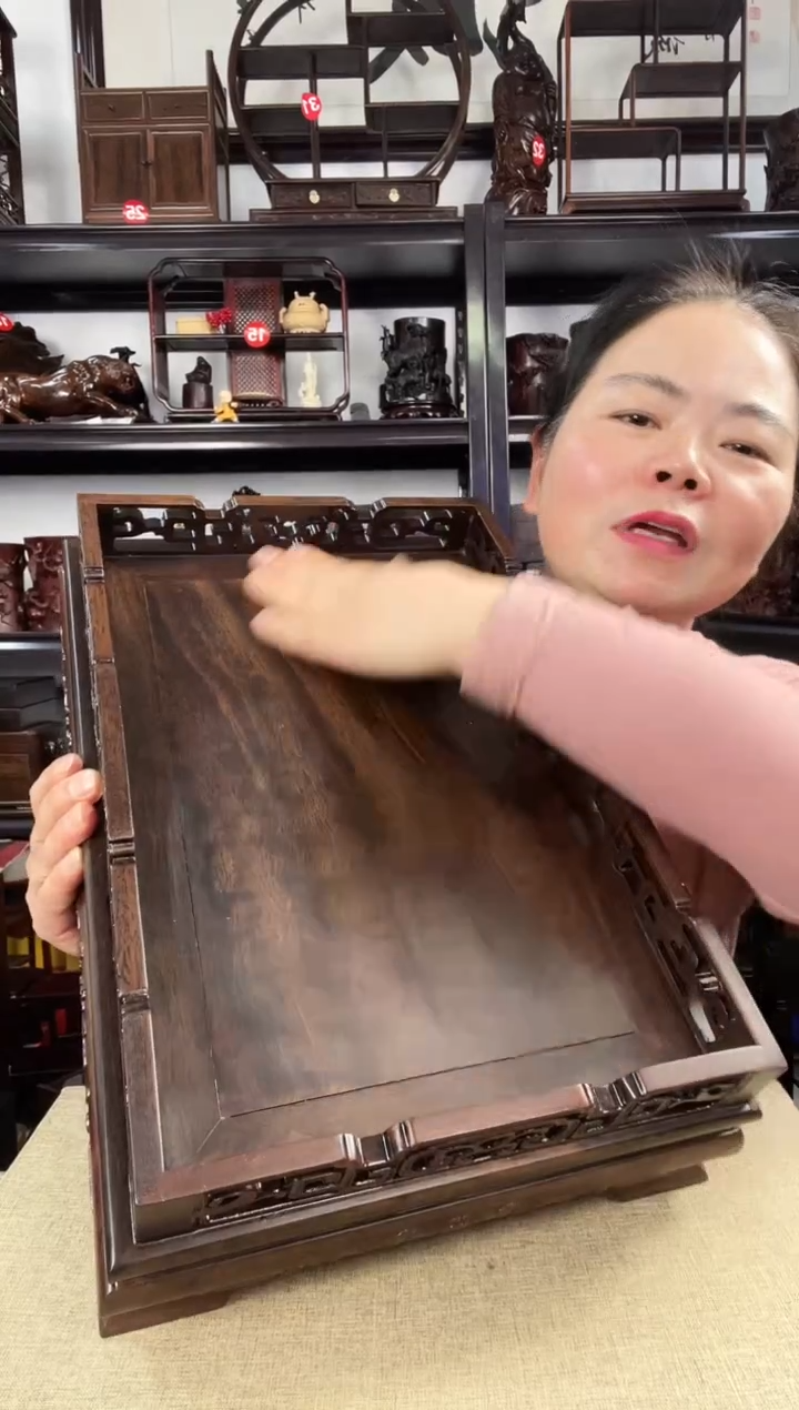 木买***腐瑕疵新大长方老李红木工艺品