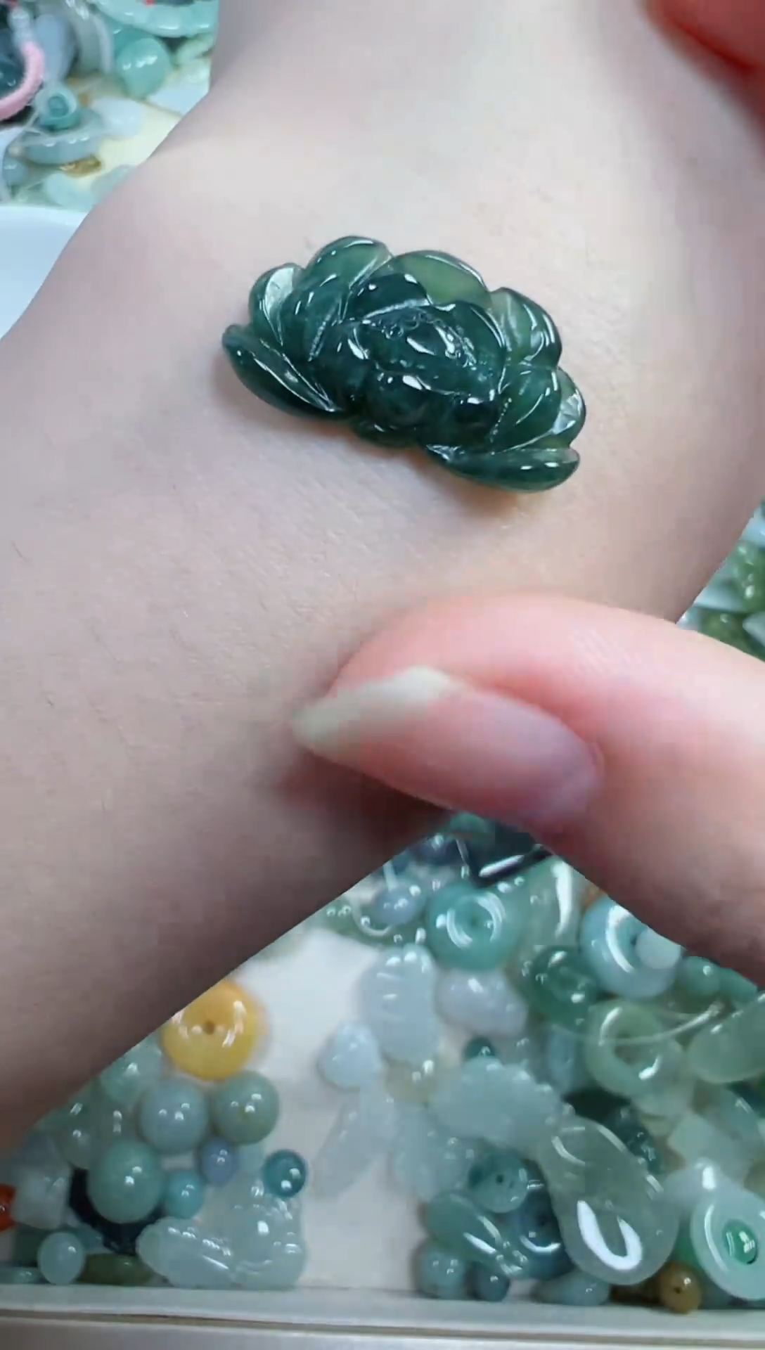 翡翠散珠230号链接，A货翡翠