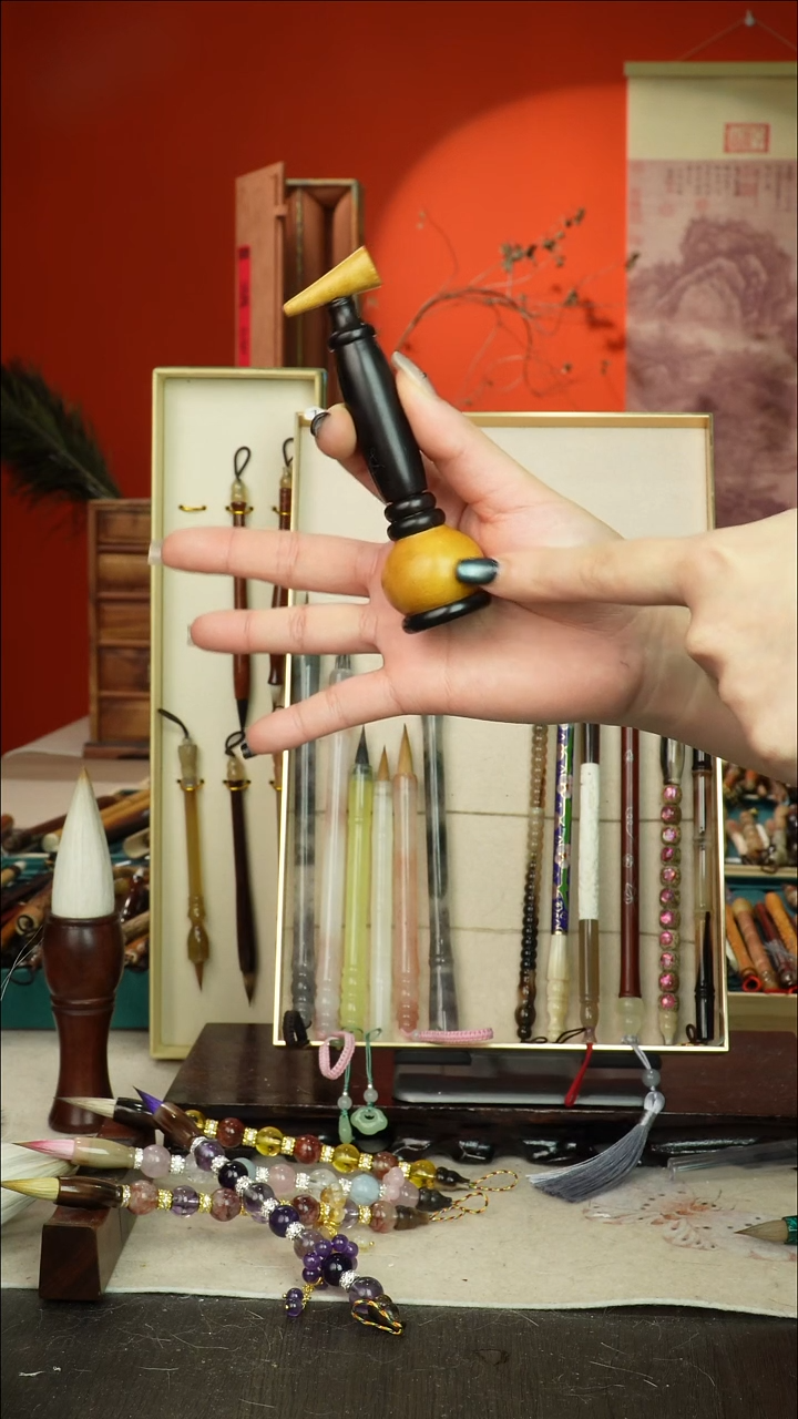 275号闪孤品高货毛笔链接 清水试笔 蘸墨不退