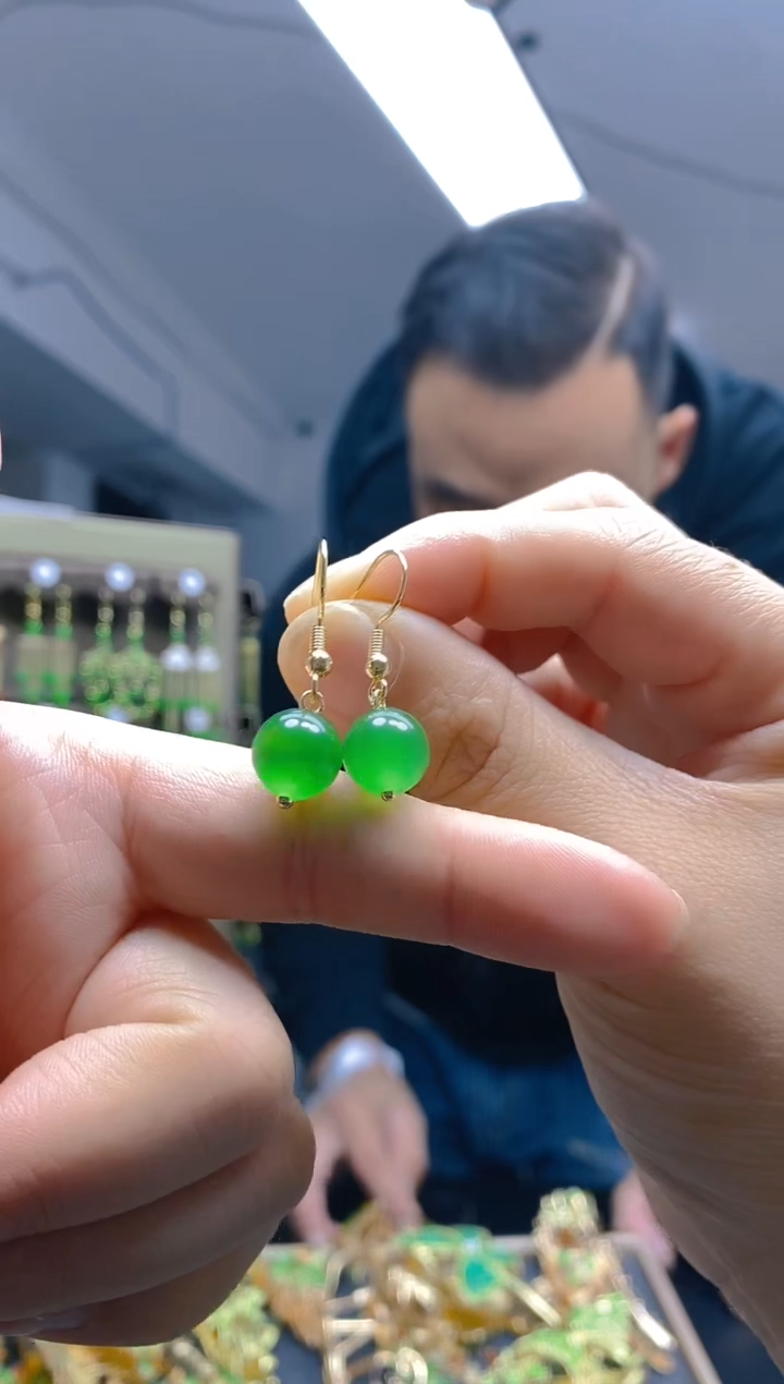 【闪购商品】玛瑙/玉髓耳饰合金035玛瑙饰品