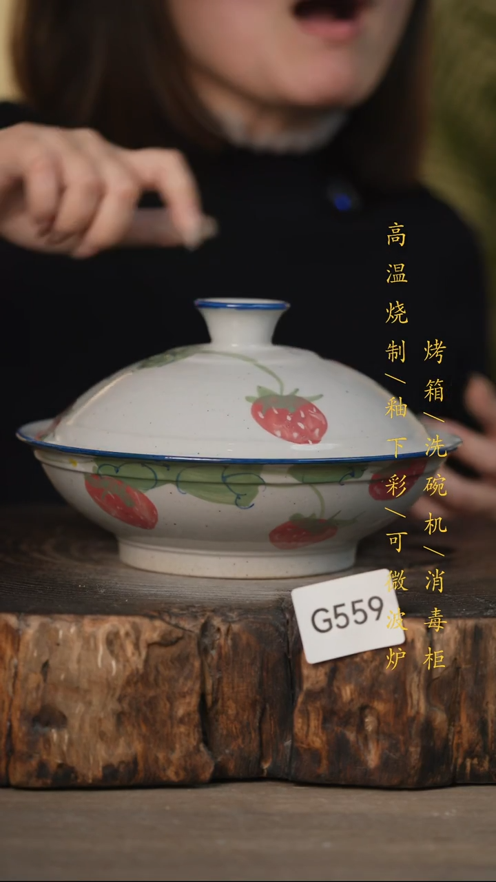 瓷片景德镇高温釉下彩可微波烤箱洗碗机559