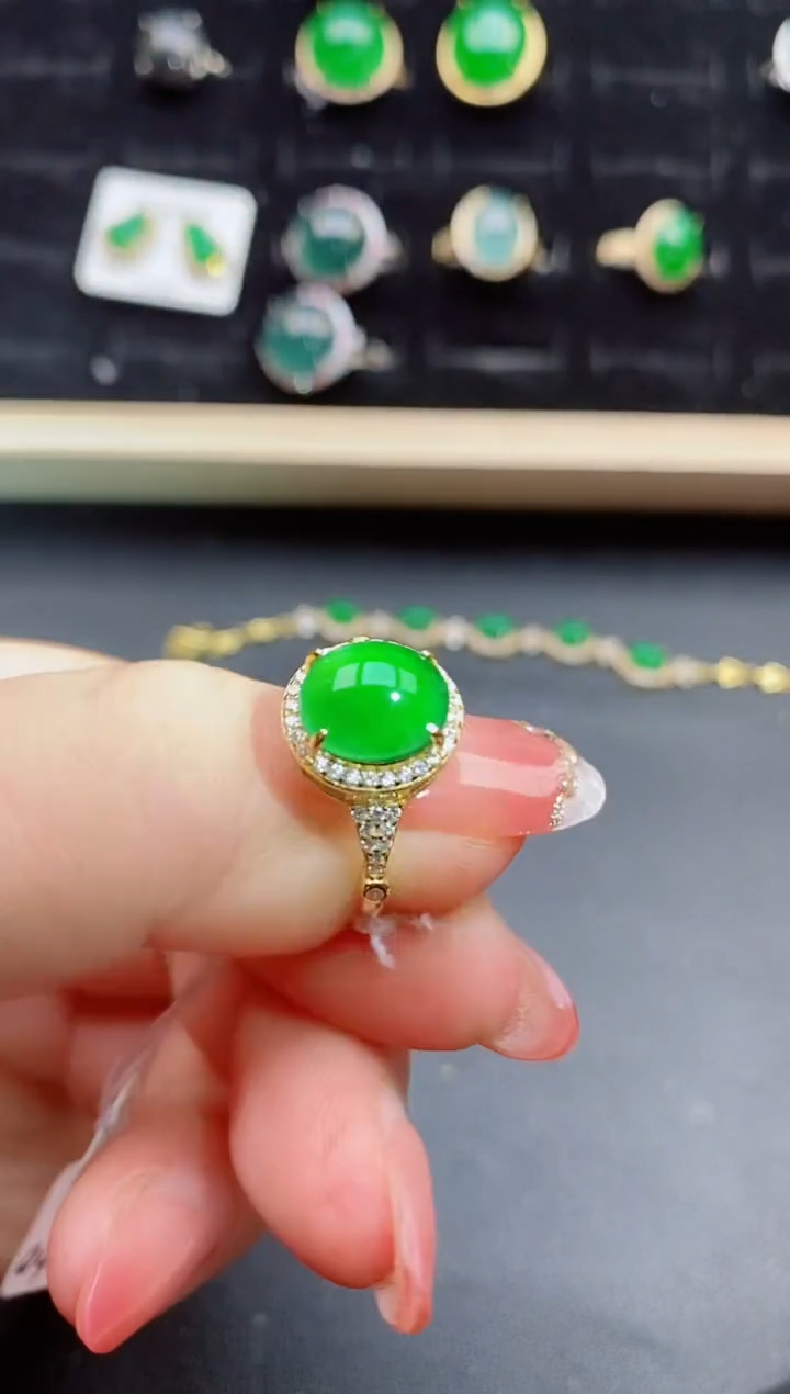 【闪购商品】翡翠戒指银S925镶嵌1212