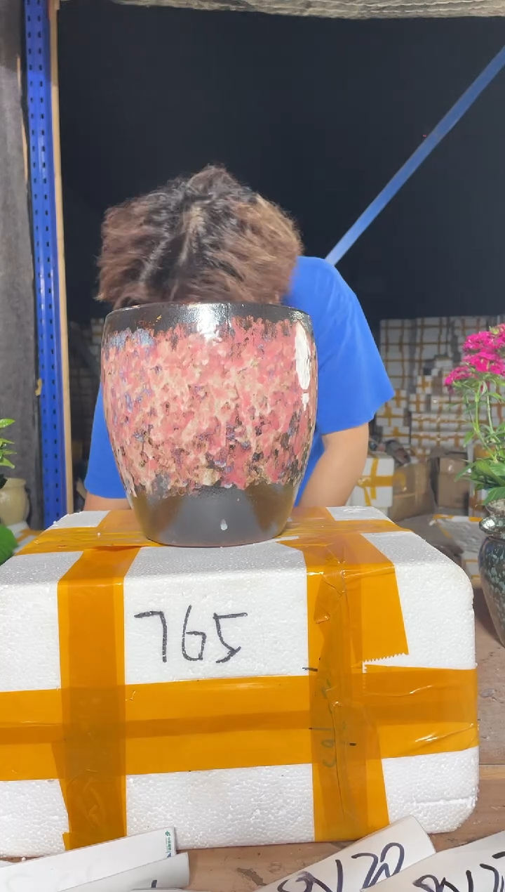 紫砂花盆宜兴紫砂粗陶花盆18*20