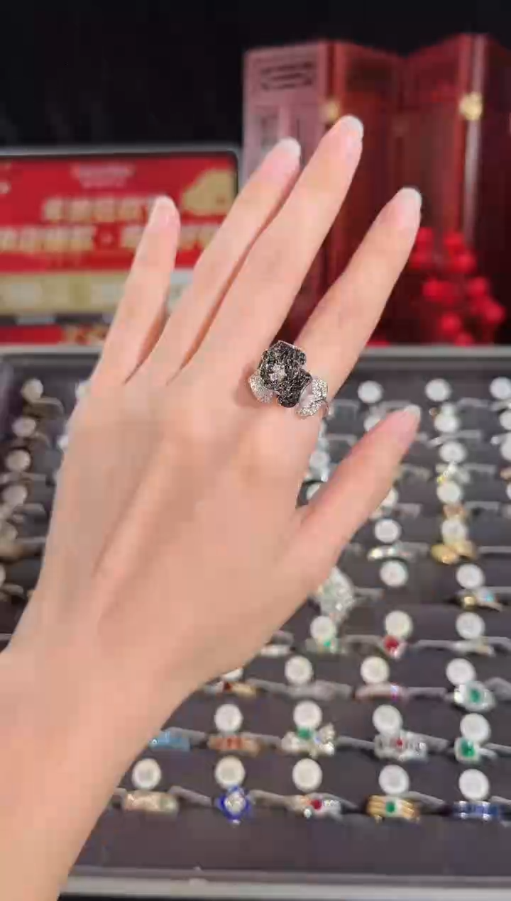 【闪购商品】钻石戒指18K金镶嵌BR16414#-W#52