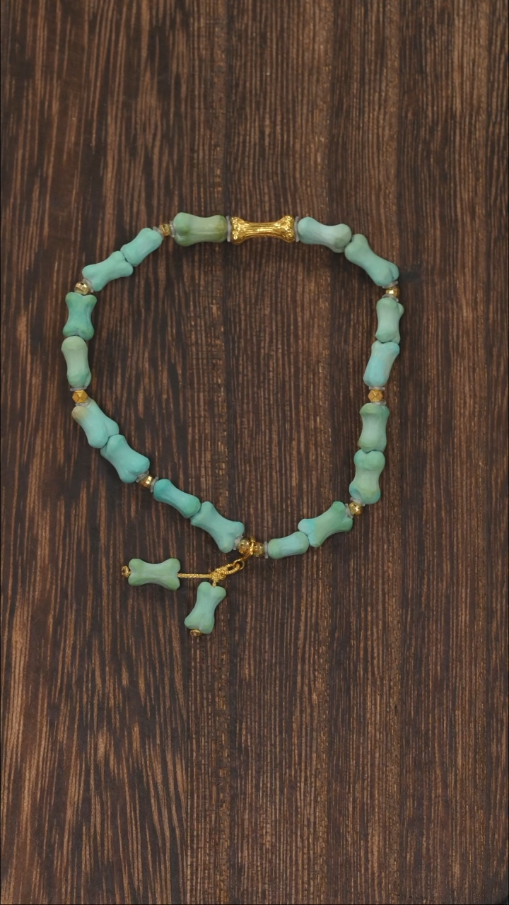 【闪购商品】绿松石手链18K金镶嵌1