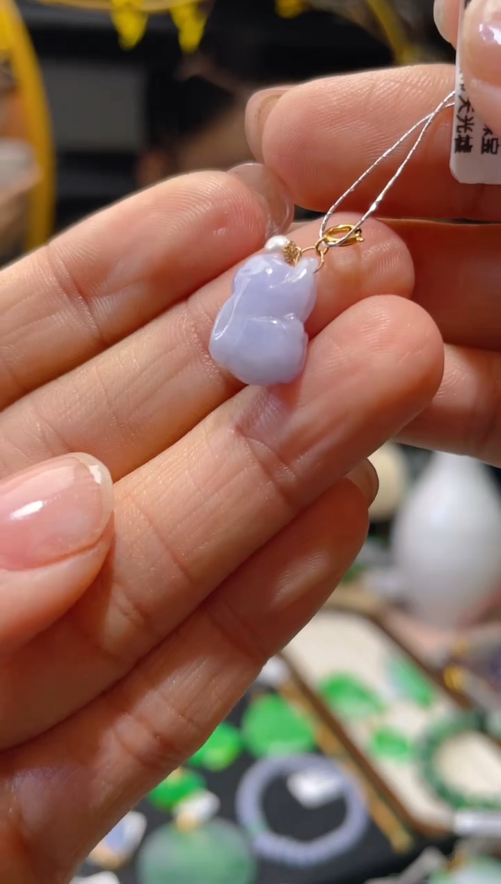 【闪购商品】翡翠颈饰18K金镶嵌假一赔三