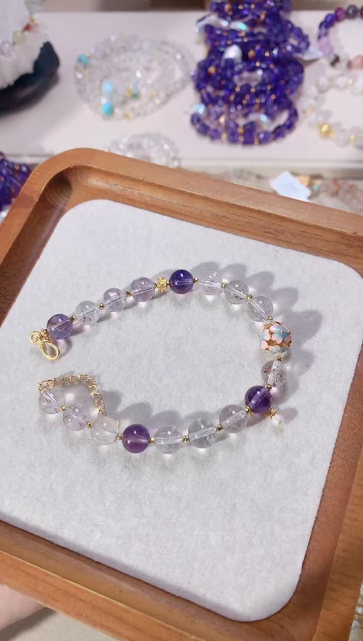 【闪购商品】水晶手链银S925镶嵌超七