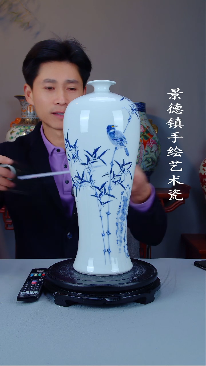 摆件陶瓷景德镇手工手绘陶瓷摆件33