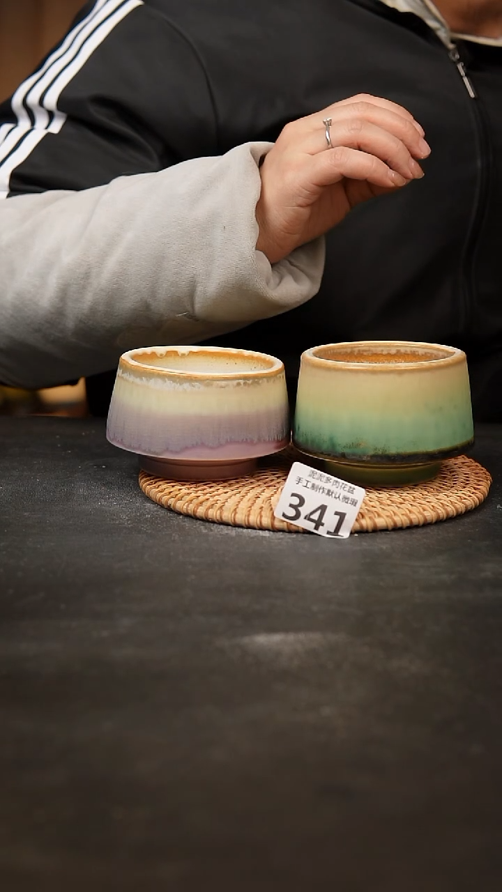 【闪购商品】瓷片341泥泥手工花盆