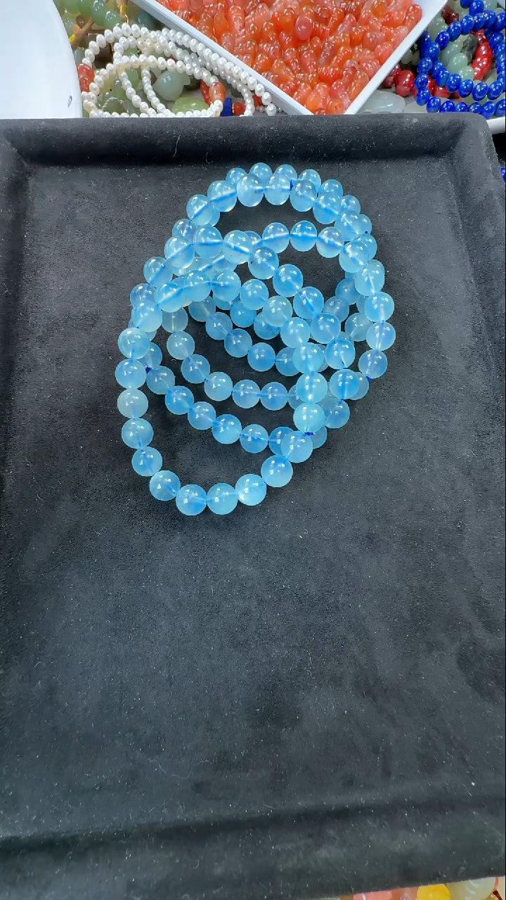 未镶嵌手链海蓝宝石A9多样性发其一