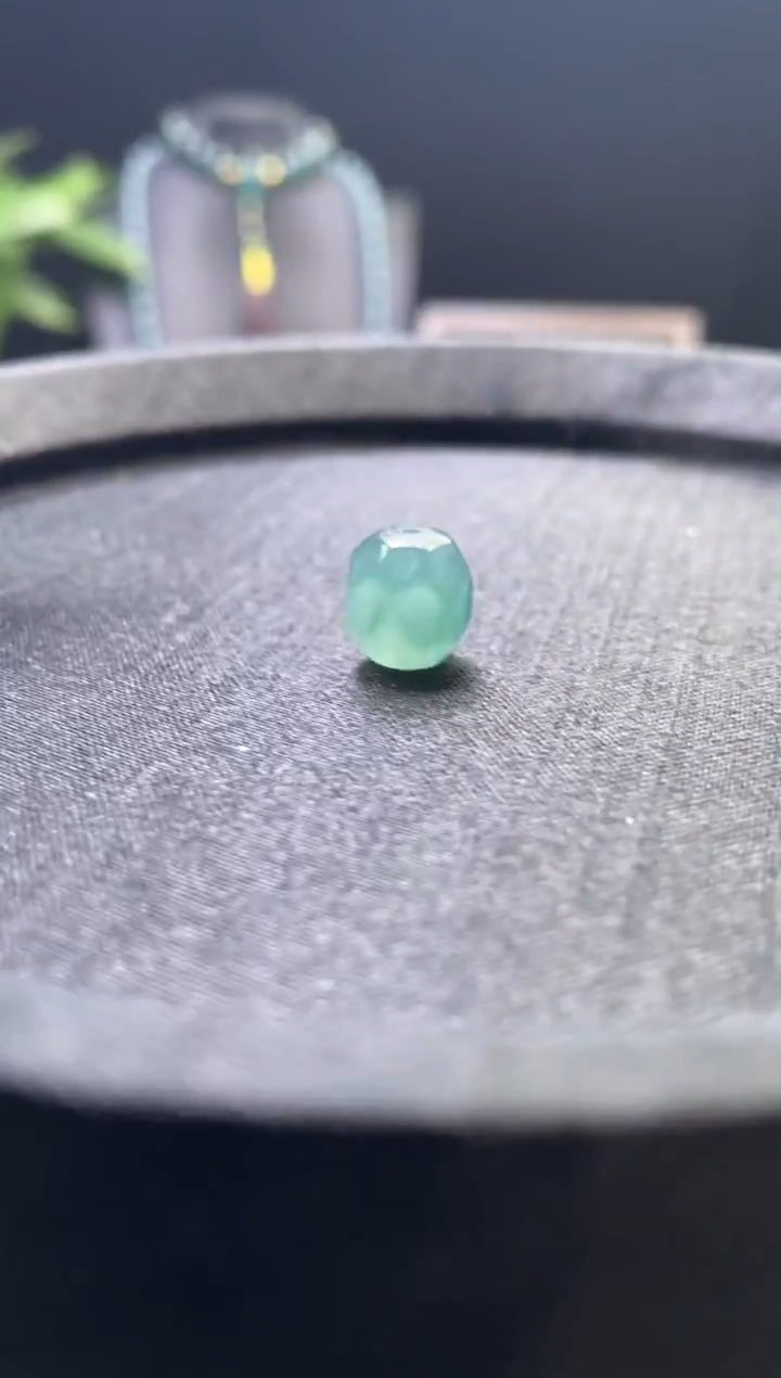 未镶嵌手链翡翠散珠卡10mm左右无相珠