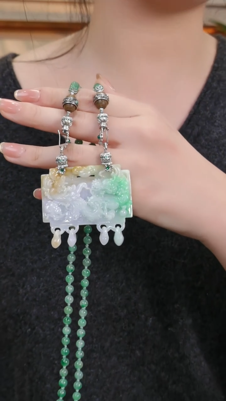 颈饰未镶嵌翡翠国风