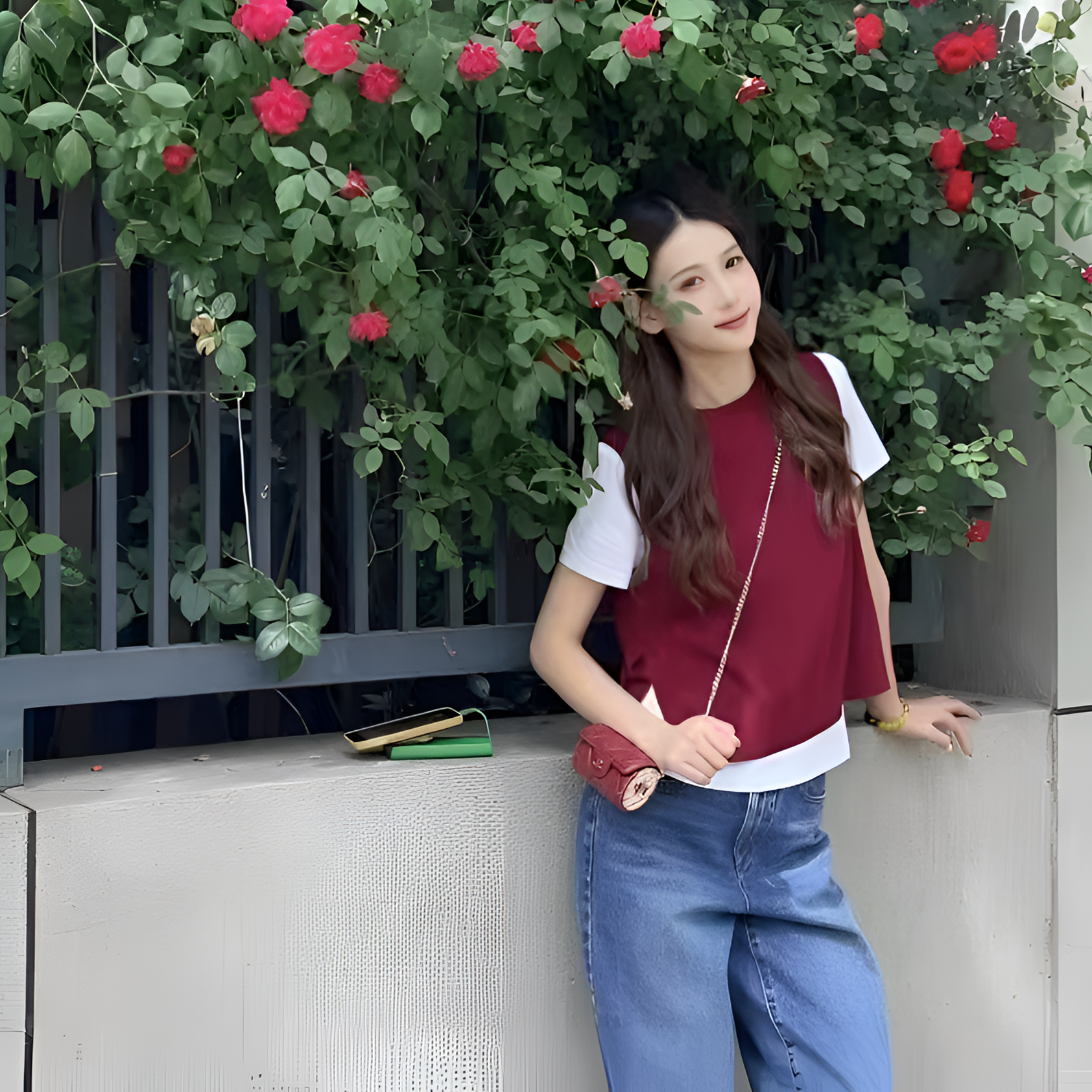 GIRDEAR/哥弟时尚百搭无袖造型开叉针织女背心打底马甲 1399701