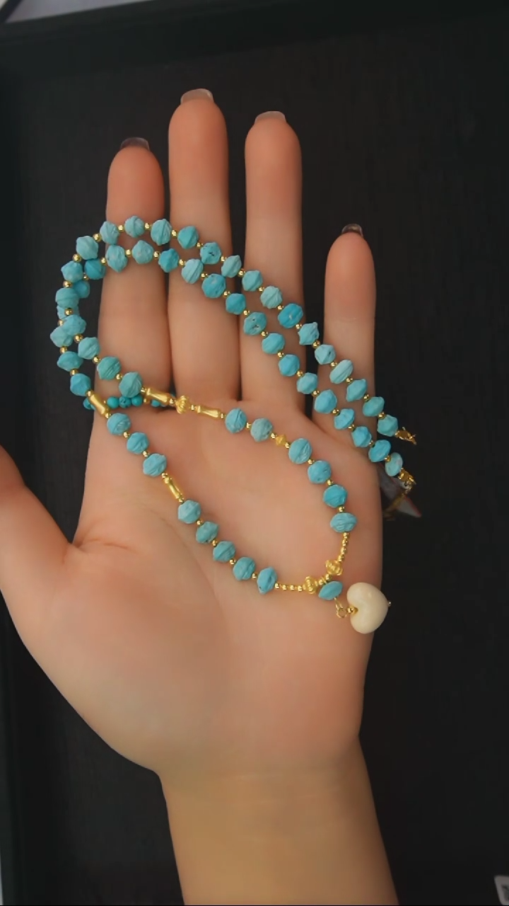 【闪购商品】绿松石耳钉银S925镶嵌发货一件