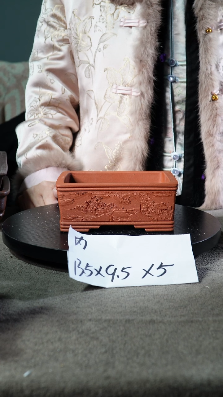 宜兴紫砂小花盆盆