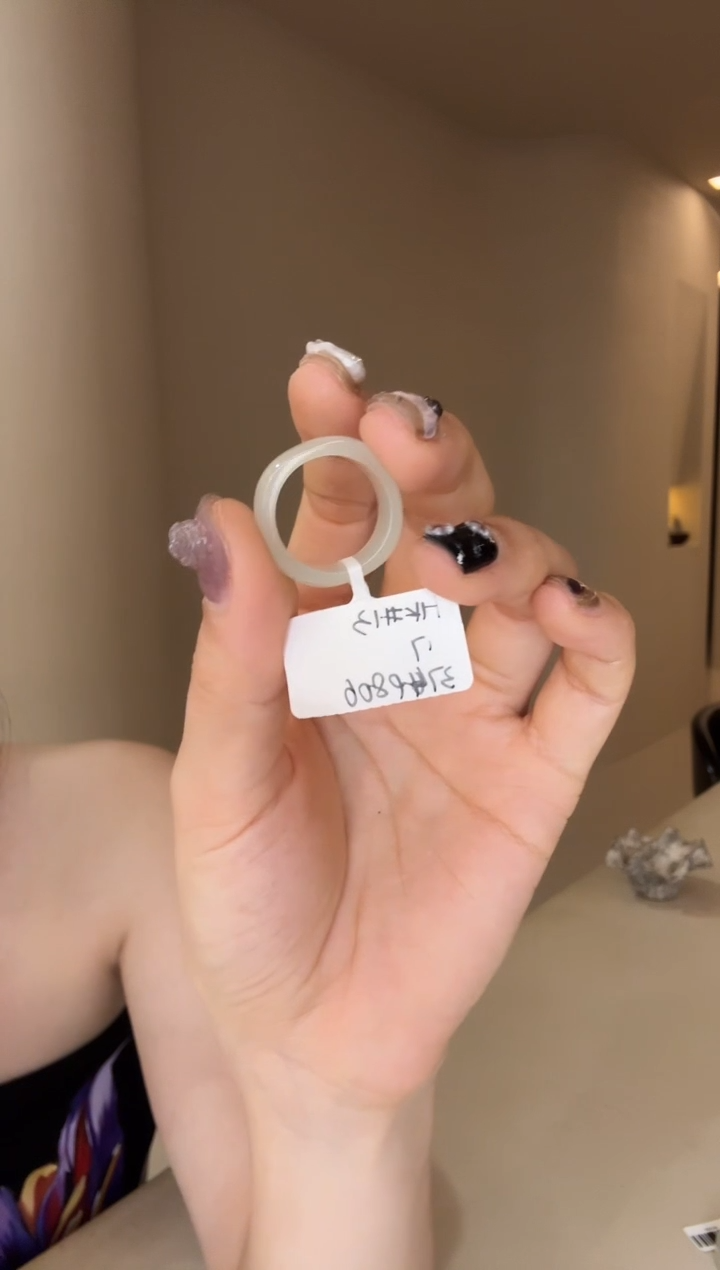 【闪购商品】和田玉戒指未镶嵌13码藕白粉紫