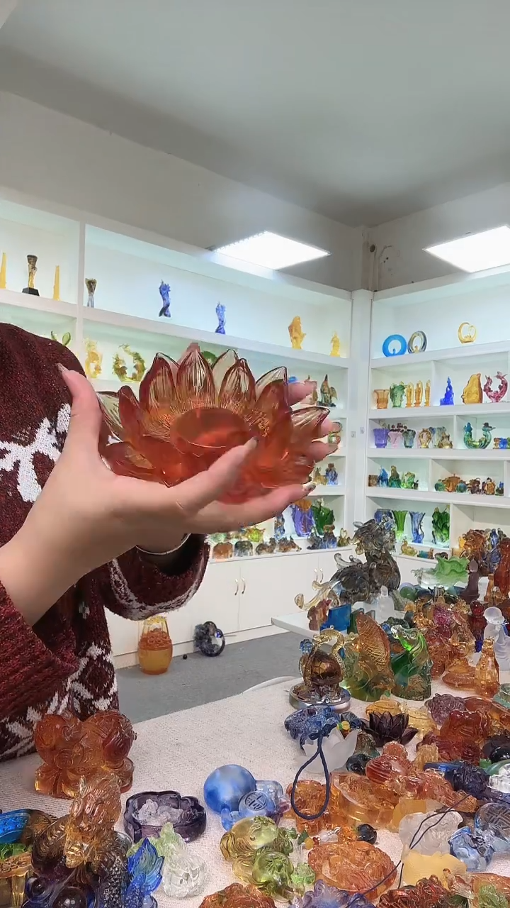 手工艺品琉璃大莲花