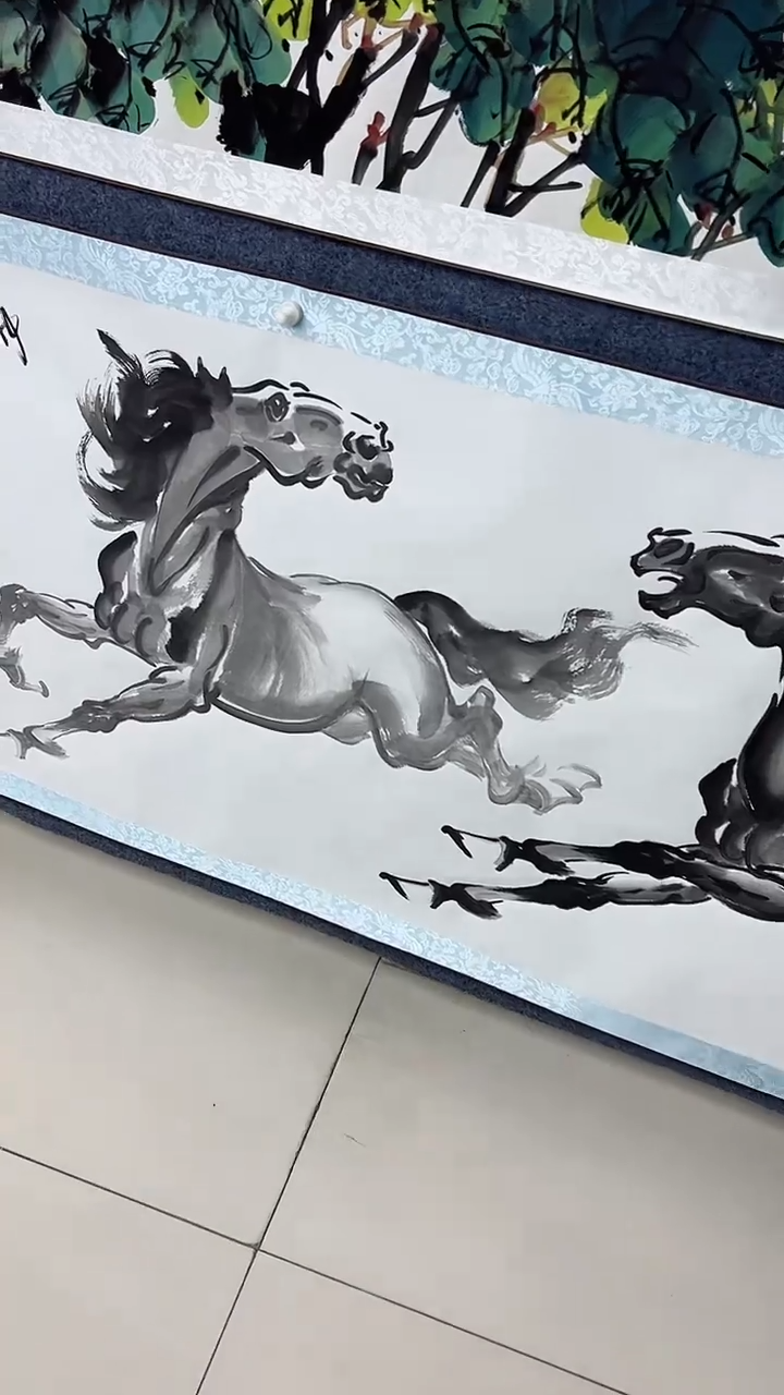 【闪购商品】书法陈立国   双骏图  六尺