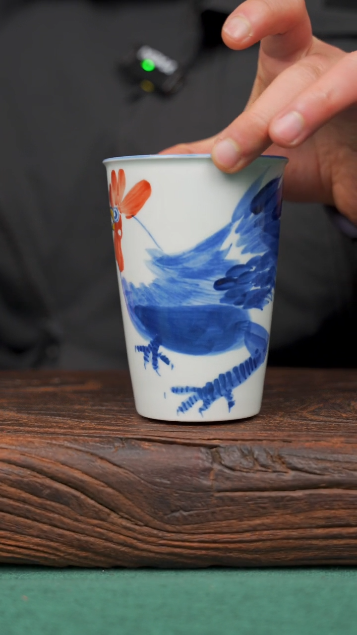 【闪购商品】瓷片87景德镇杯釉下手工手绘瓷器