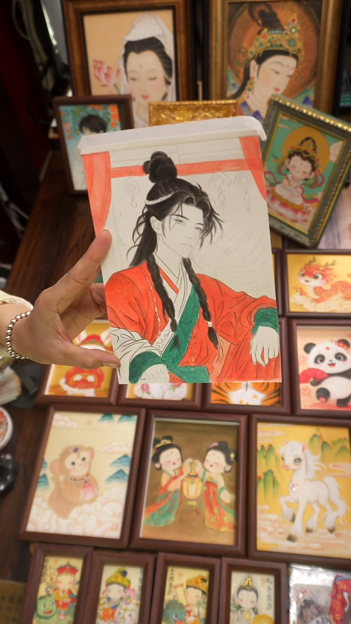 国画八寸古风人物111