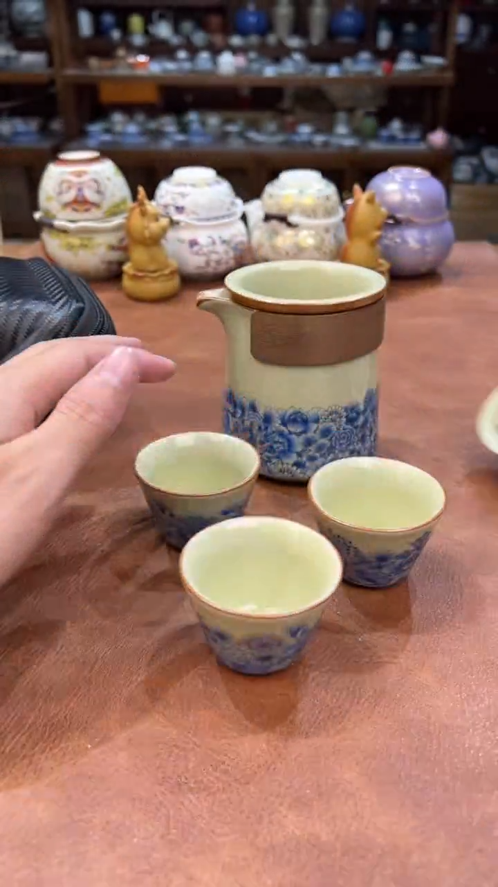 真的很便宜会开片的旅行茶具