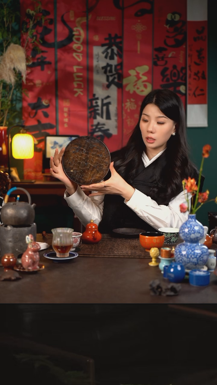 【闪购商品】杯君心福利大漆圆形壶承带钉1