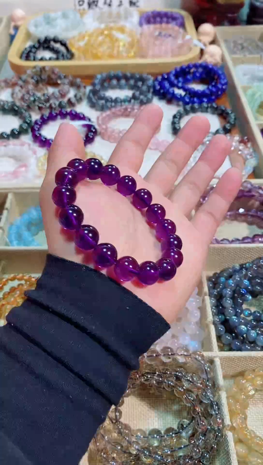 【闪购商品】紫晶手链未镶嵌乌拉圭紫水晶12M+ (多样性发其一）