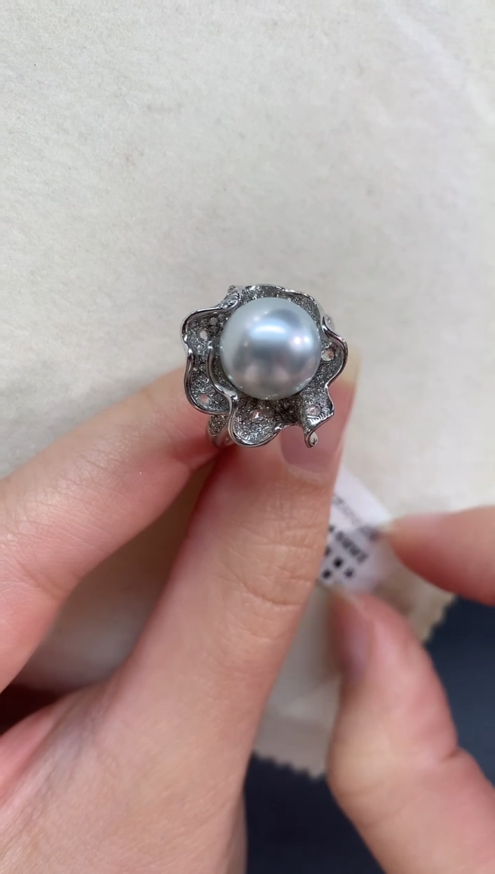 【闪购商品】海水珍珠戒指18K金镶嵌A83|8800