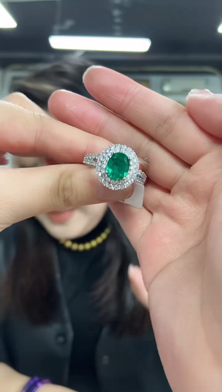 【闪购商品】祖母绿戒指未镶嵌多样性发其一颜色微差