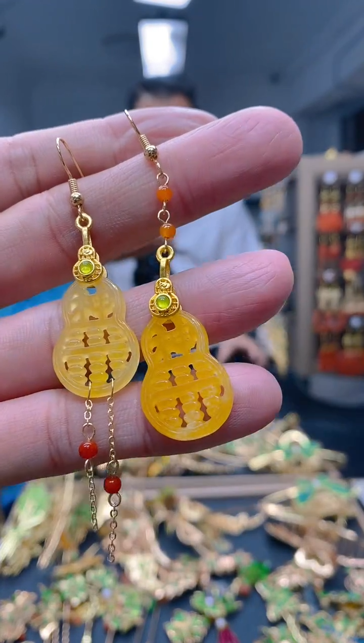 【闪购商品】翡翠耳饰合金292翡翠耳钩