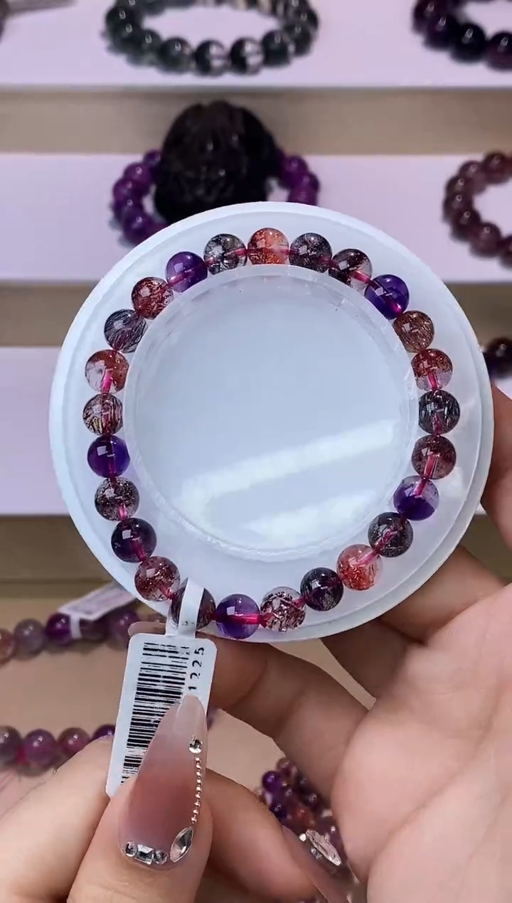 【闪购商品】水晶手链未镶嵌黑加仑超七单圈7m+