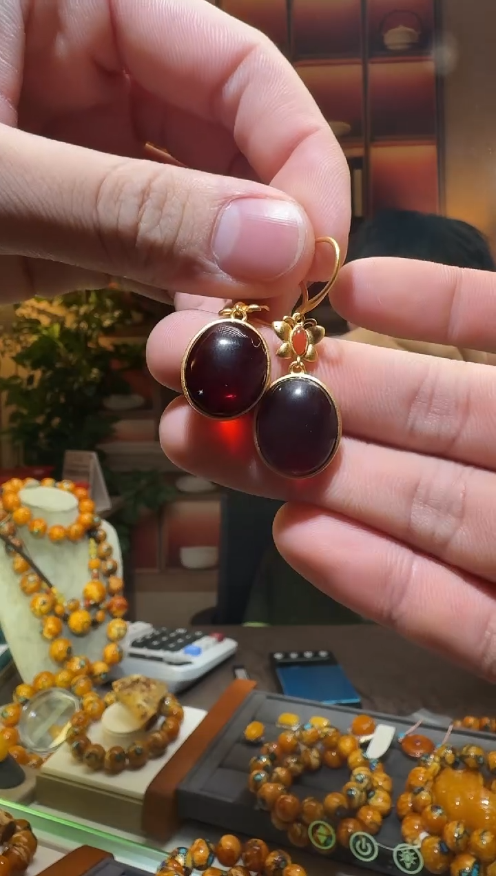 蜜蜡颈饰银S925镶嵌256天然蜜蜡珠宝奇石