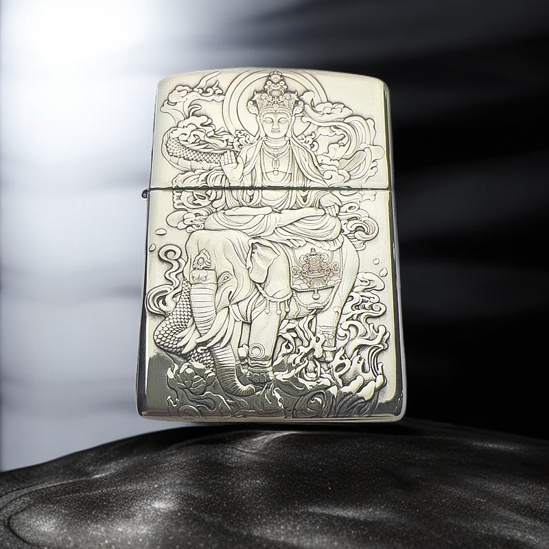 ZIPPO打火机 普贤菩萨 168盔甲煤油打火机 DYJ1