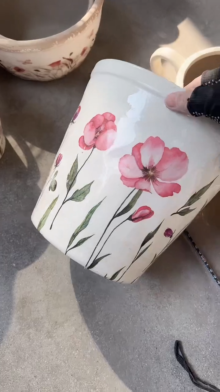 【闪购商品】陶瓷微瑕花盆高21cm内口19.5cm