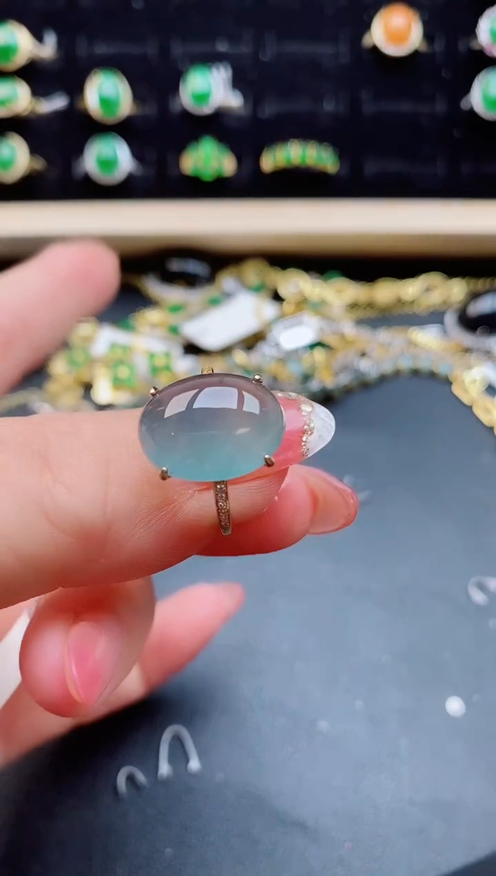 【闪购商品】翡翠戒指银S925镶嵌508050