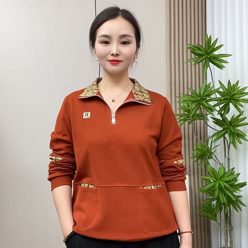 2025春季新款洋气百搭休闲卫衣舒适百搭遮肉显瘦减龄时尚女装卫衣