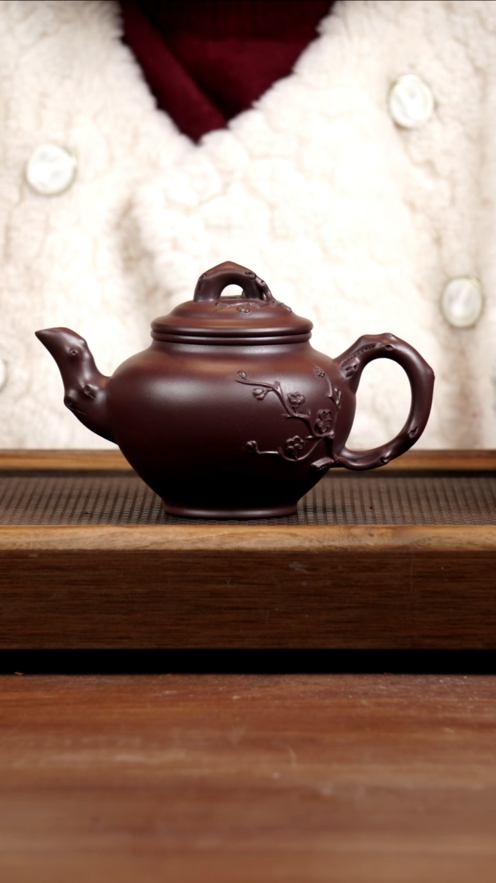 【闪购商品】紫砂茶壶金龙血梅报春375CC