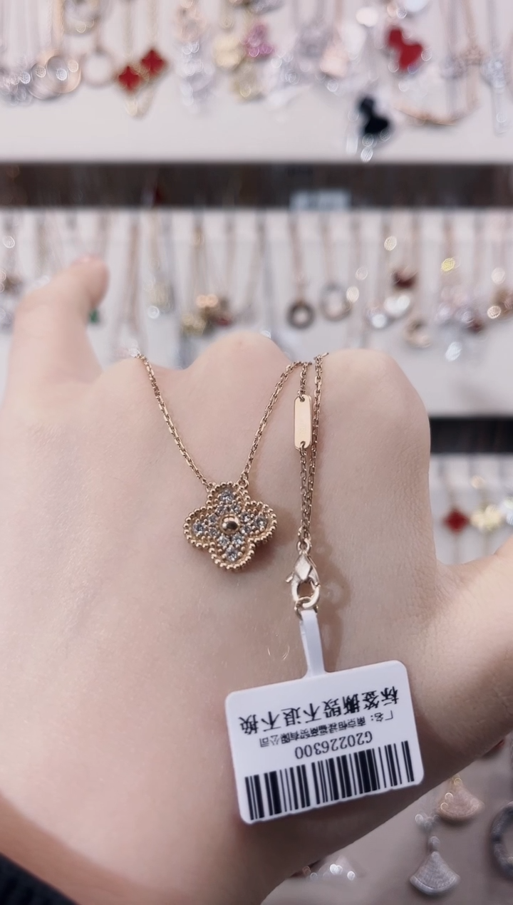 【闪购商品】钻石颈饰18K金镶嵌18K金镶嵌钻石 K玫