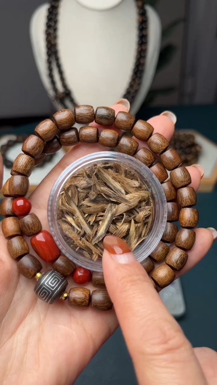 沉香沉香碎屑8mm双圈富森红土沉水