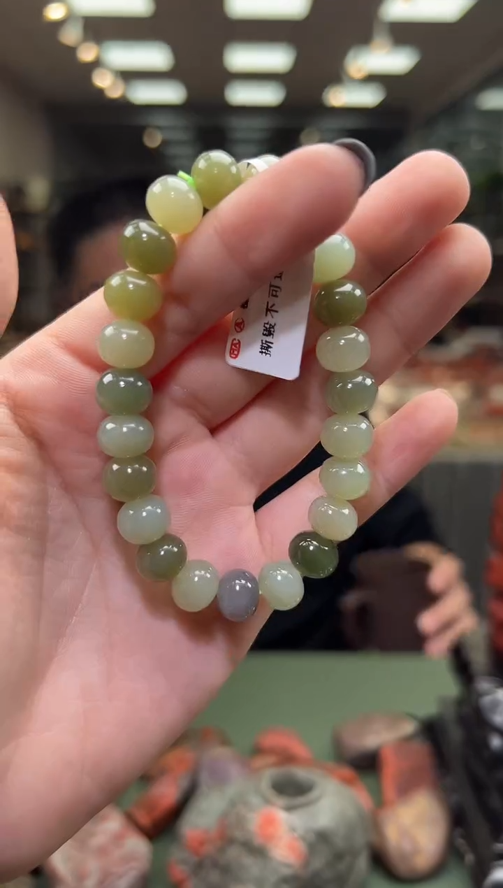 【闪购商品】和田玉手串未镶嵌单圈手串一条约9mm+ 多样性发货