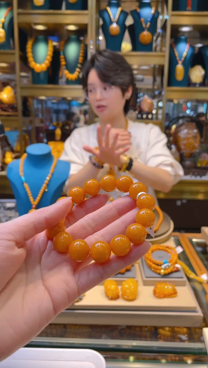 【闪购商品】蜜蜡手串未镶嵌8@@SJ50112006