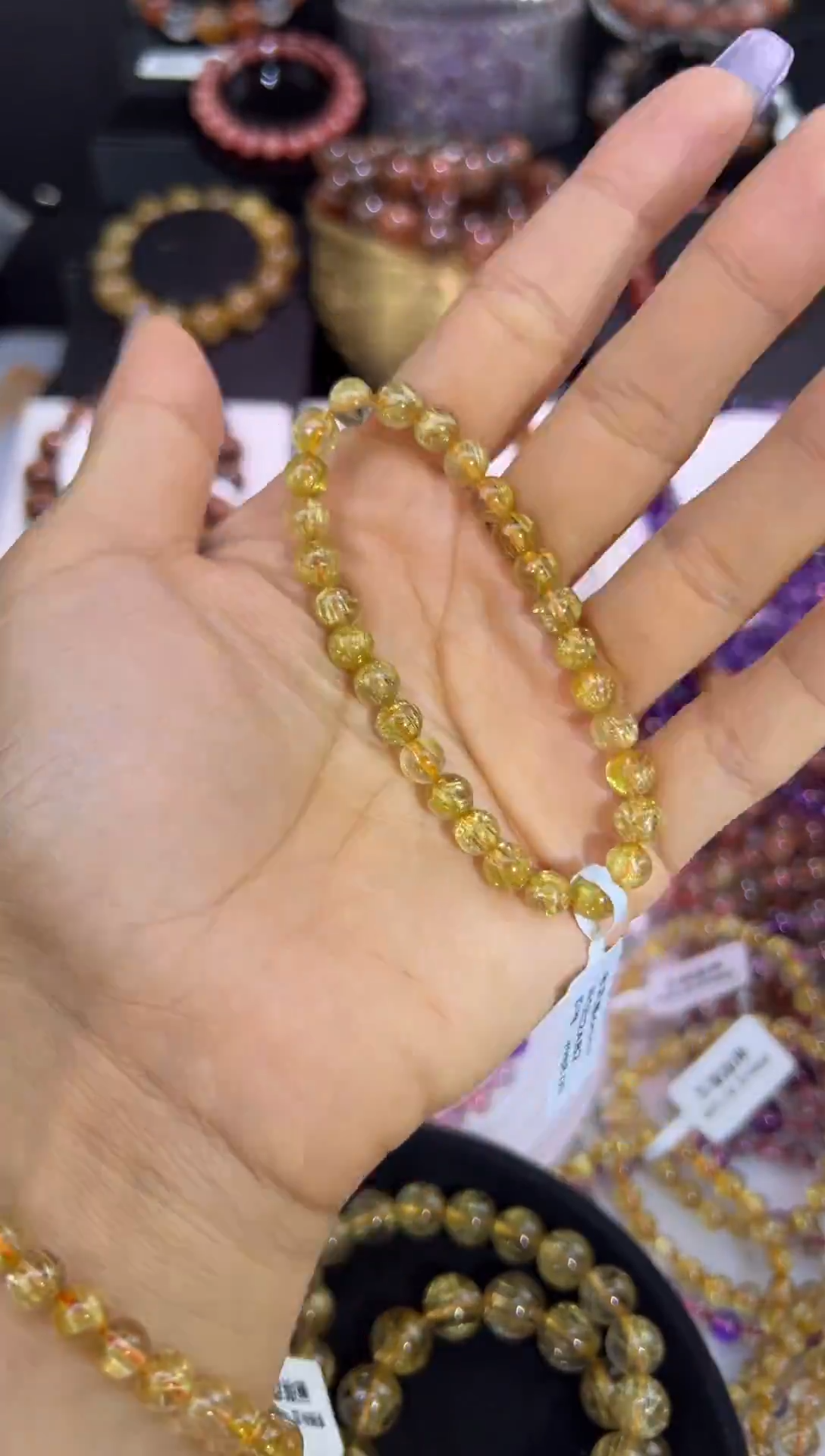 未镶嵌手串水晶金发晶6.3mm