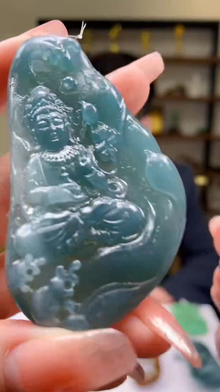 【闪购商品】定制翡翠未镶嵌1049ry-毛货挂件41