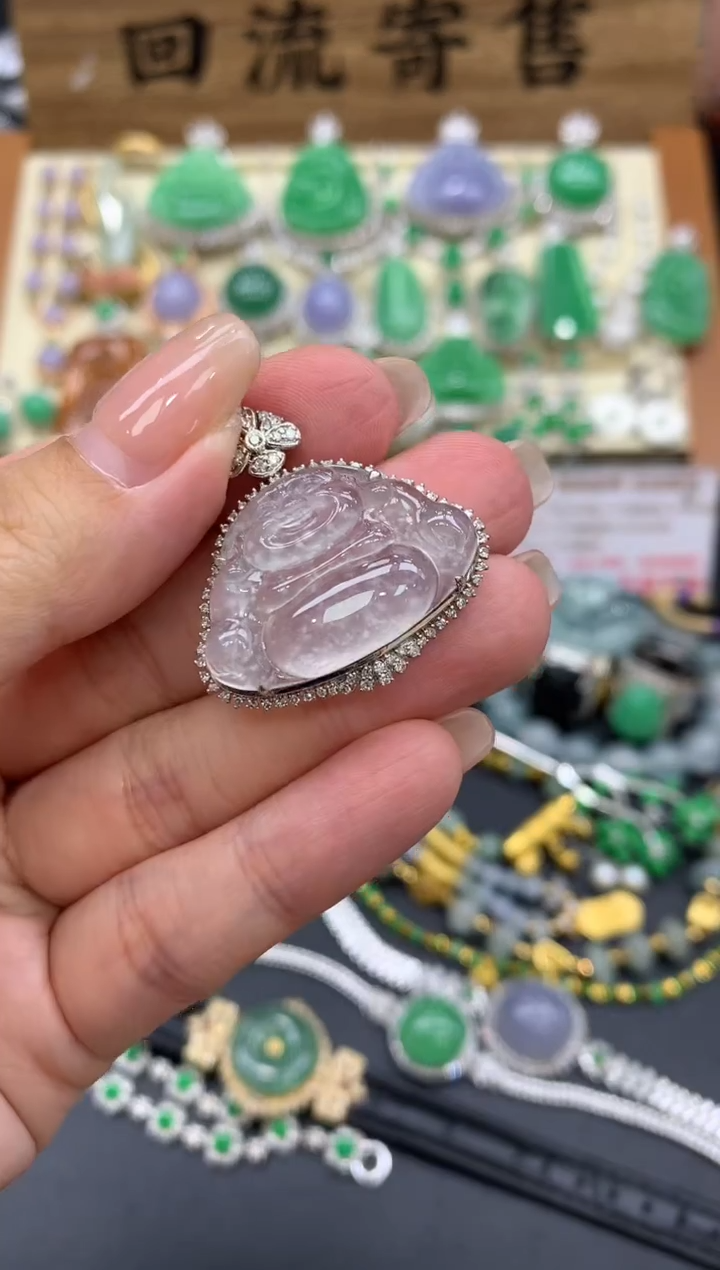 【闪购商品】翡翠颈饰18K金镶嵌447-中国好珍宝