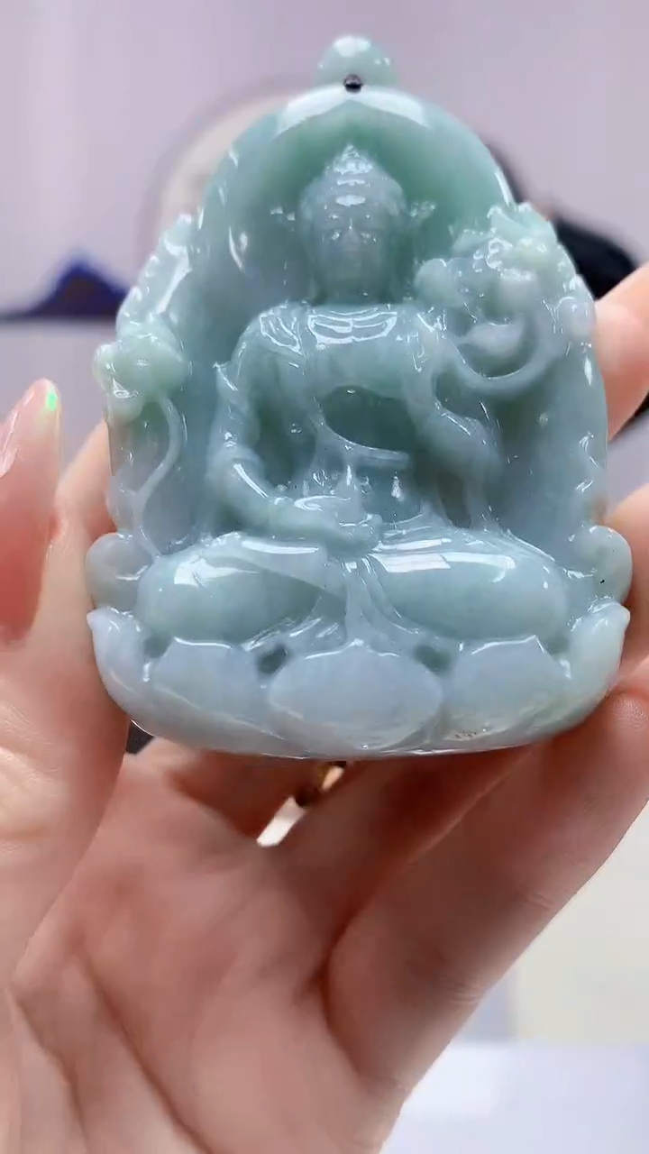 【闪购商品】定制翡翠未镶嵌5153DD-毛货挂件187