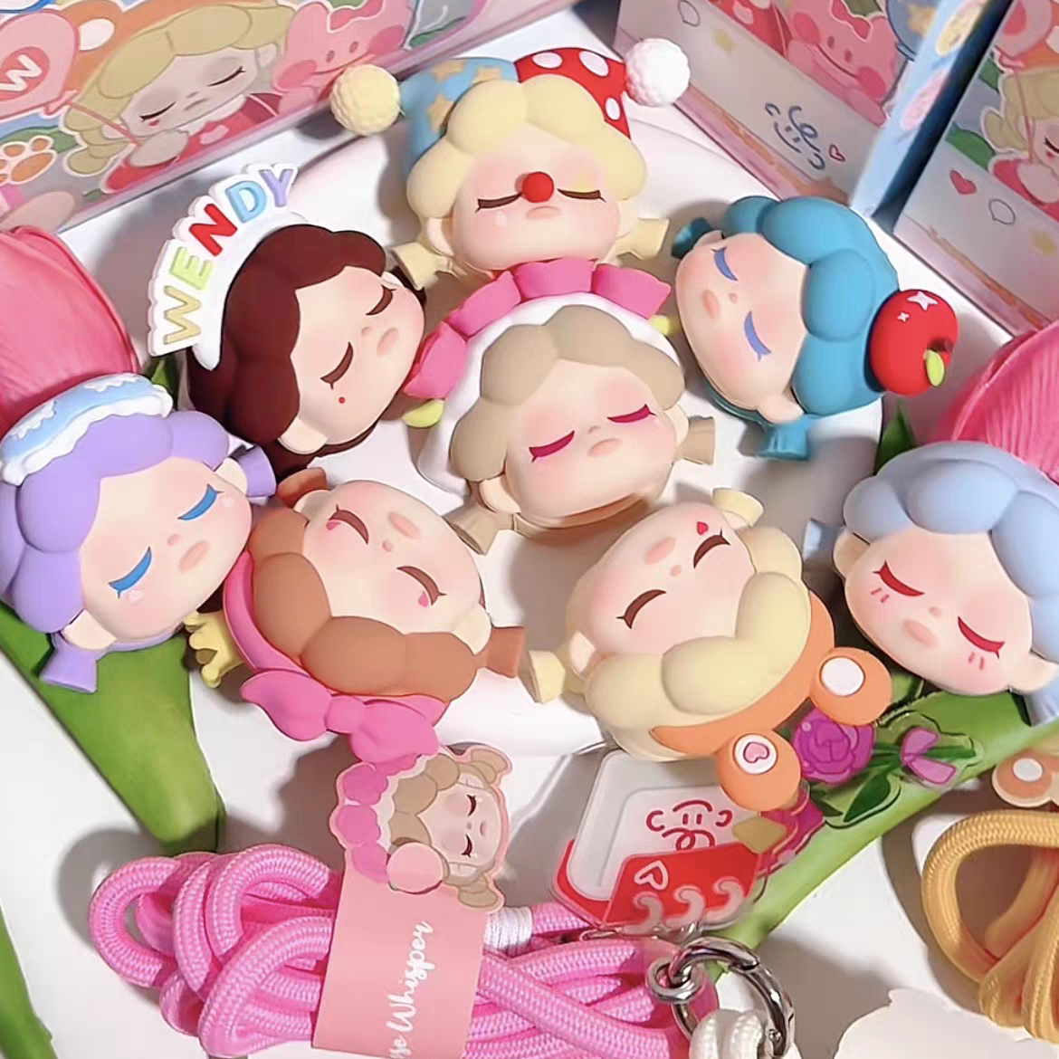 【拆盒】Wendy和我约会吧手机挂绳盲盒女孩礼物挂饰挂件摆件
